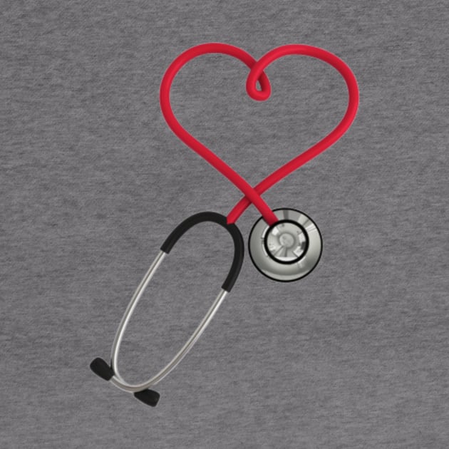 I Heart Stethoscope by Aine Creative Designs